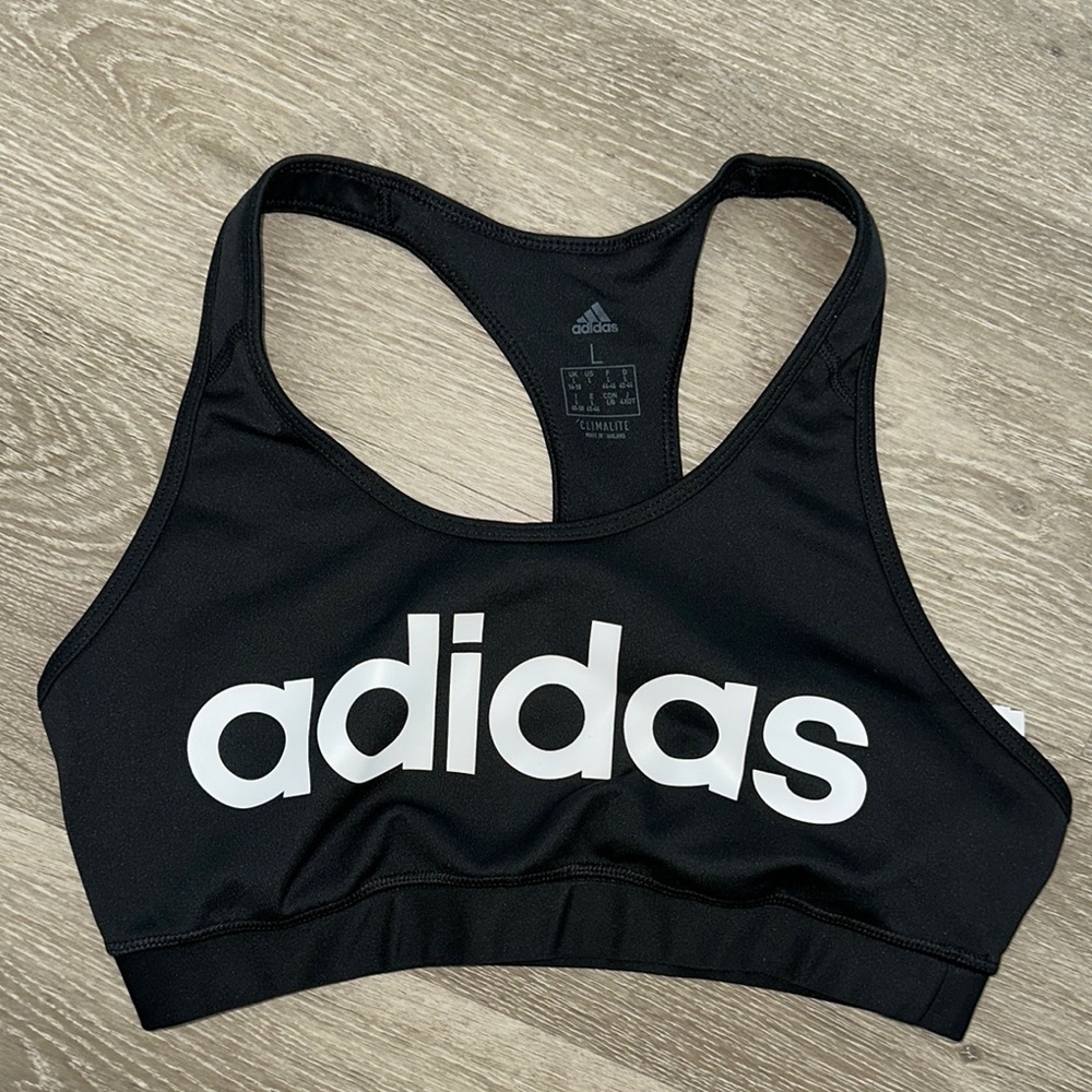 Adidas Juniors Black Sports Bra